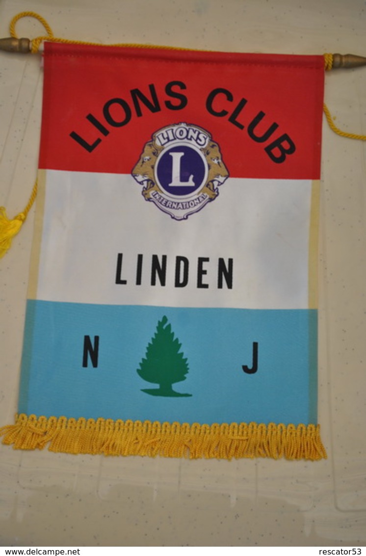 Rare Fanion Lion's Club  Linden - Andere & Zonder Classificatie