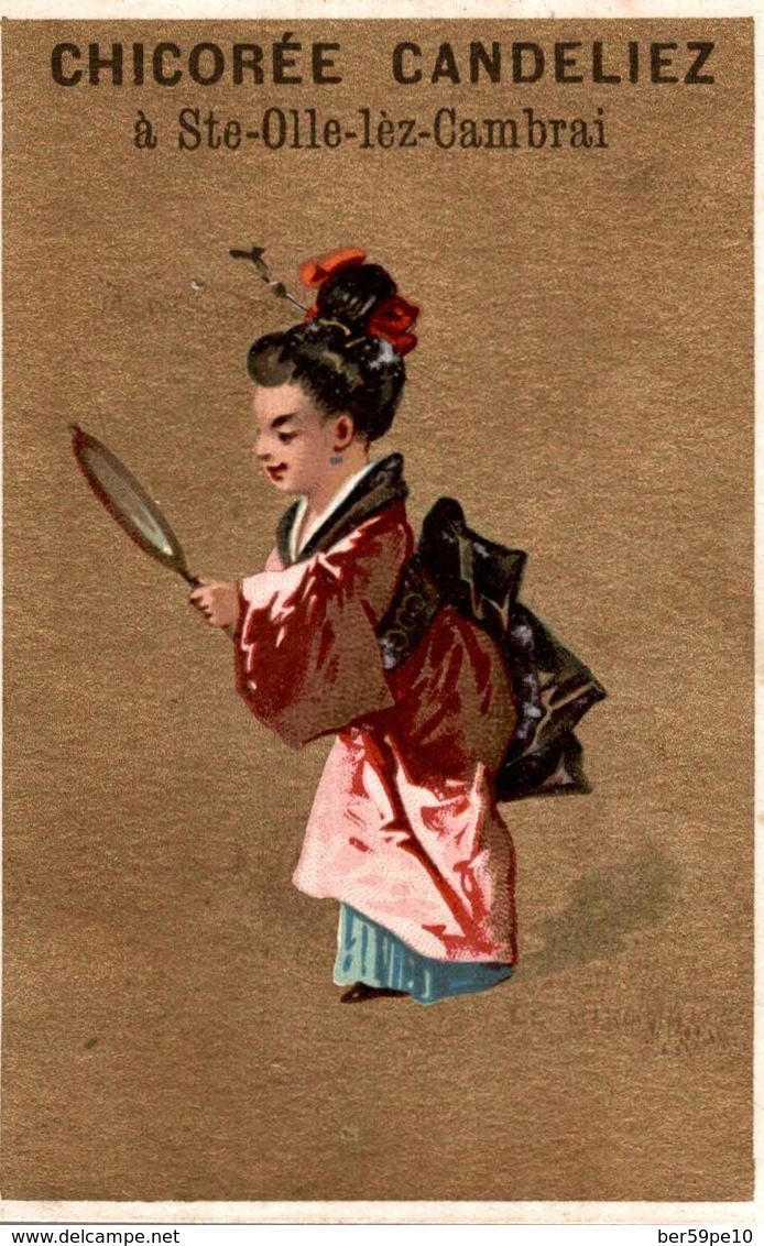 CHROMO LA CHICOREE EXTRA A LA BOULANGERE CANDELIEZ CAMBRAI  BELLE JAPONAISE - Autres & Non Classés