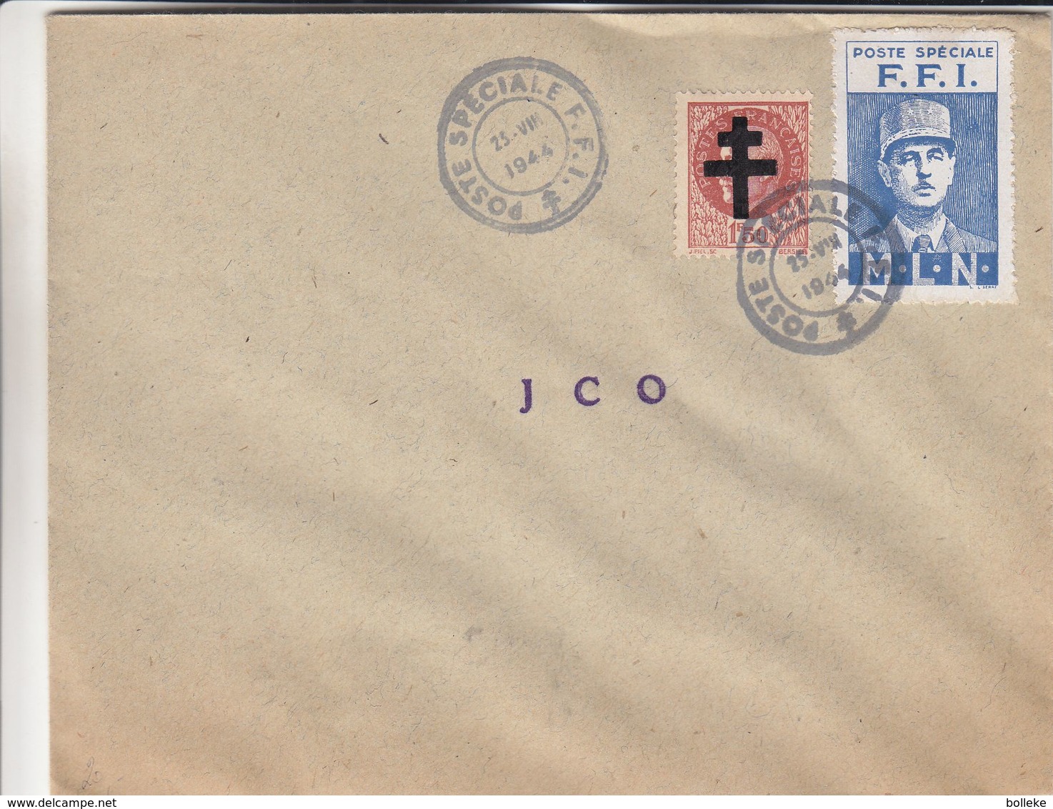 France - Lettre De 1944 - Oblit Poste Spéciale F.F.I. - De Gaulle - Pétain - - Lettres & Documents