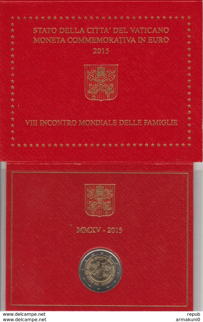 2 Euro 2015 Vatican " 8ème Rencontre Mondiale Des Familles" - Vatican