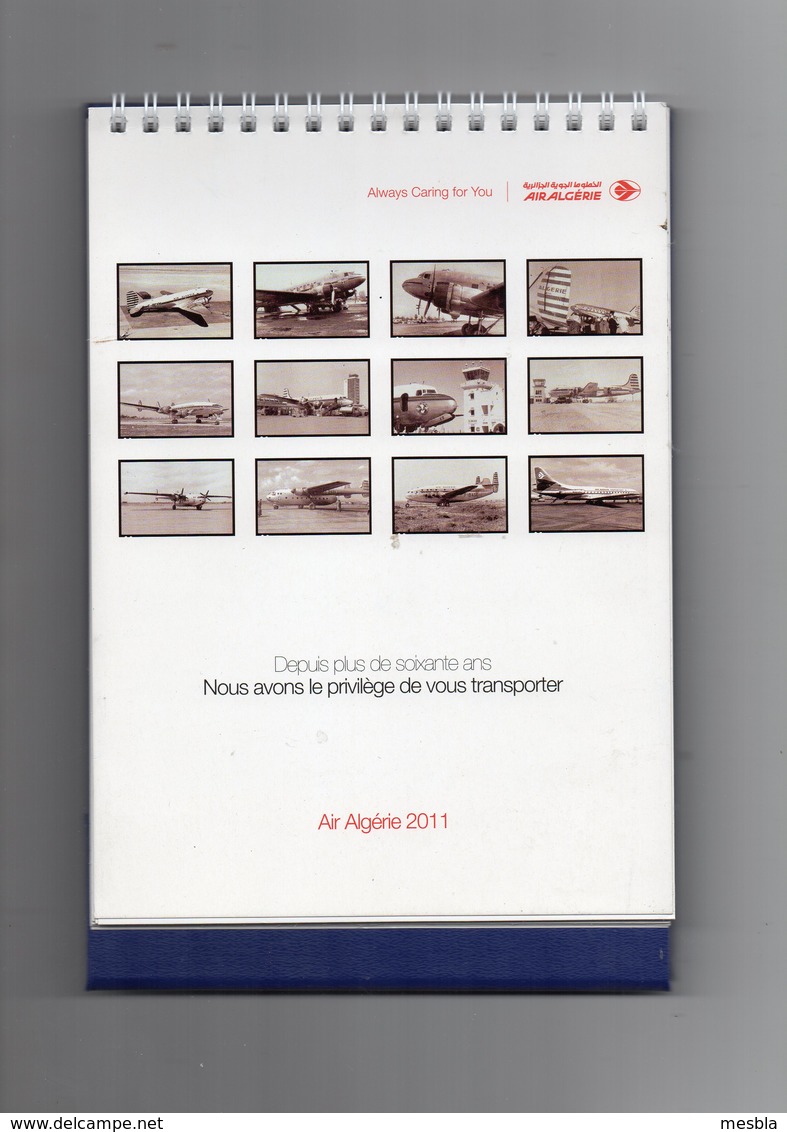 CALENDRIER  AIR  ALGERIE  2011  Avec Des Photos D'avions De La Cie Air Algérie - Autres & Non Classés