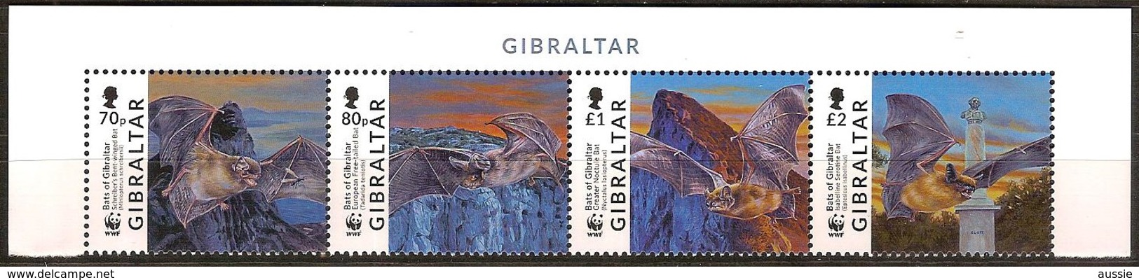 Gibraltar 2017 Micheln° 1832-1835 *** MNH  Faune WWF Bats Vleermuizen - Gibraltar