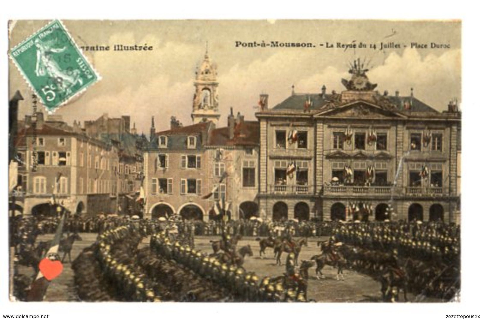 35245-ZE-54-Lorraine Illustrée--Pont-à-Mousson-La Revue Du 14 Juillet-Place Duroc--------animée-militaires - Pont A Mousson