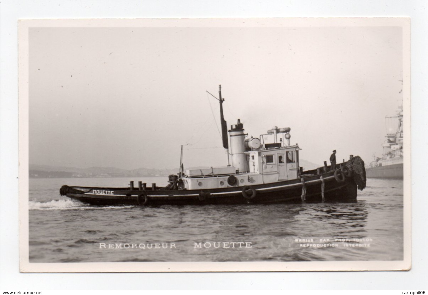 - CPA BATEAUX - REMORQUEUR MOUETTE - Photo MARIUS BAR - - Remorqueurs