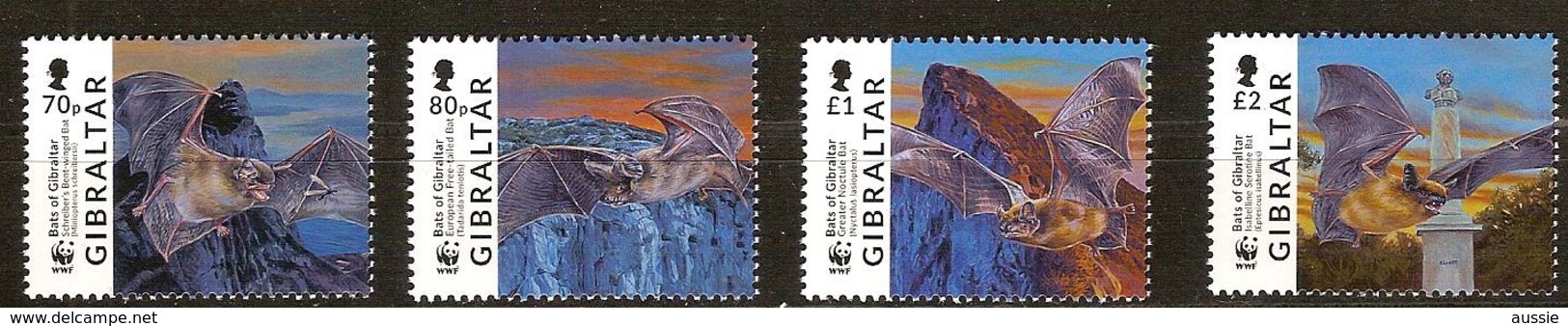 Gibraltar 2017 Micheln° 1832-1835 *** MNH  Faune WWF Bats Vleermuizen - Unused Stamps