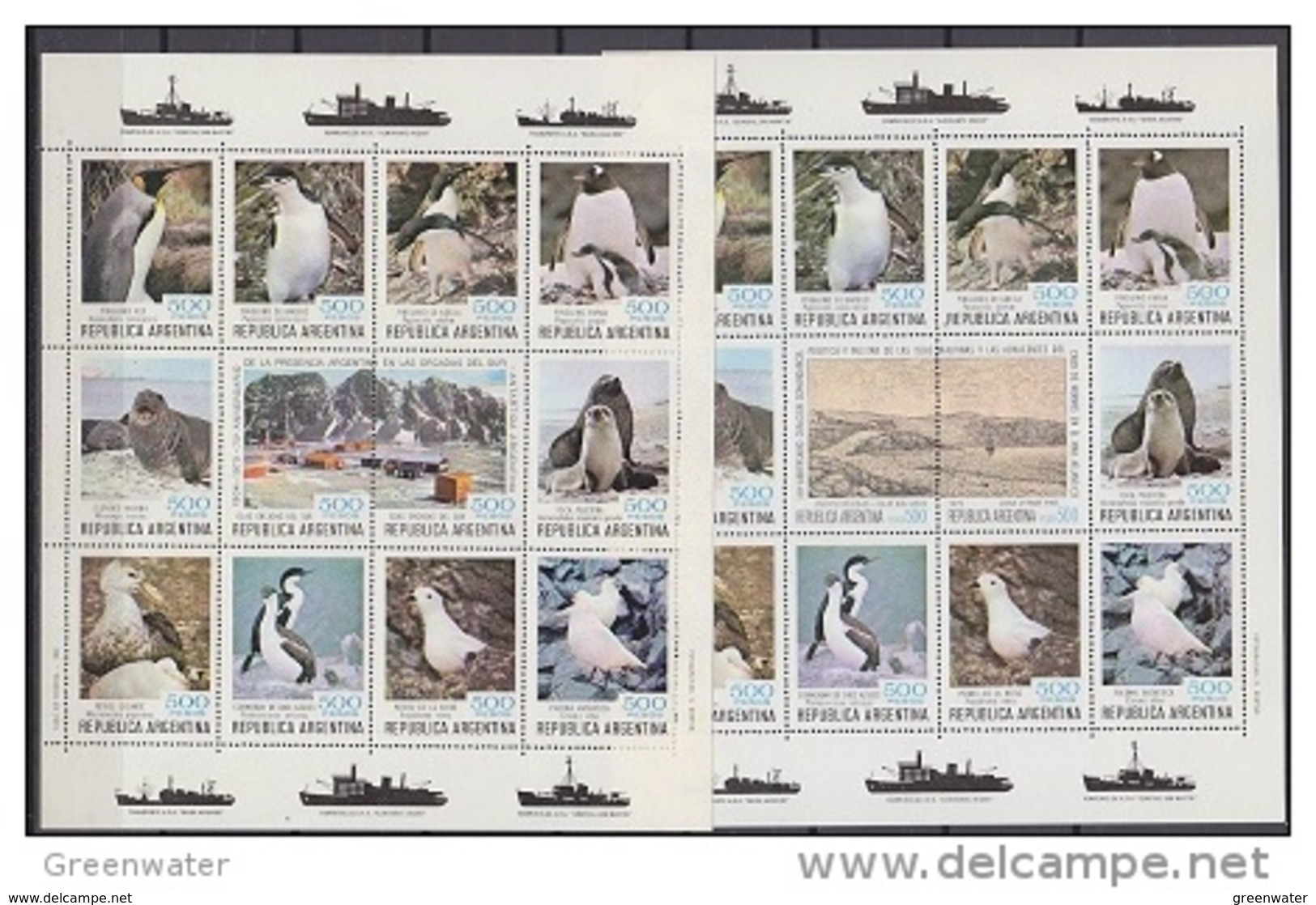 Argentina 1980 Antarctica 2x 12v In 2 Sheetlets ** Mnh (F7613) - Andere & Zonder Classificatie