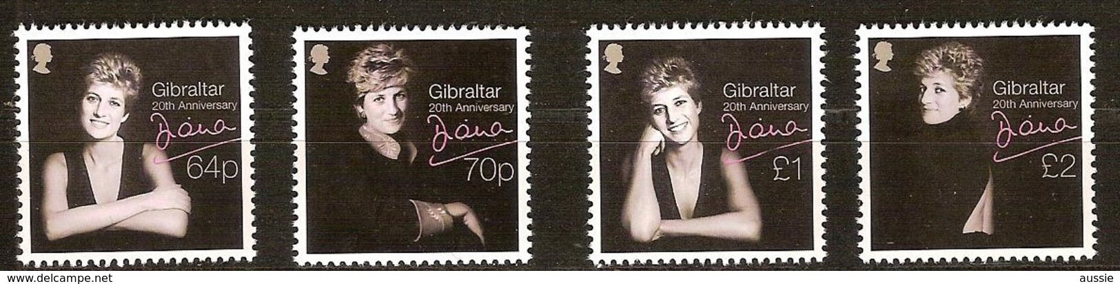 Gibraltar 2017 Micheln° 1815-18 *** MNH 20th Anniversary Death Lady Diana - Gibraltar