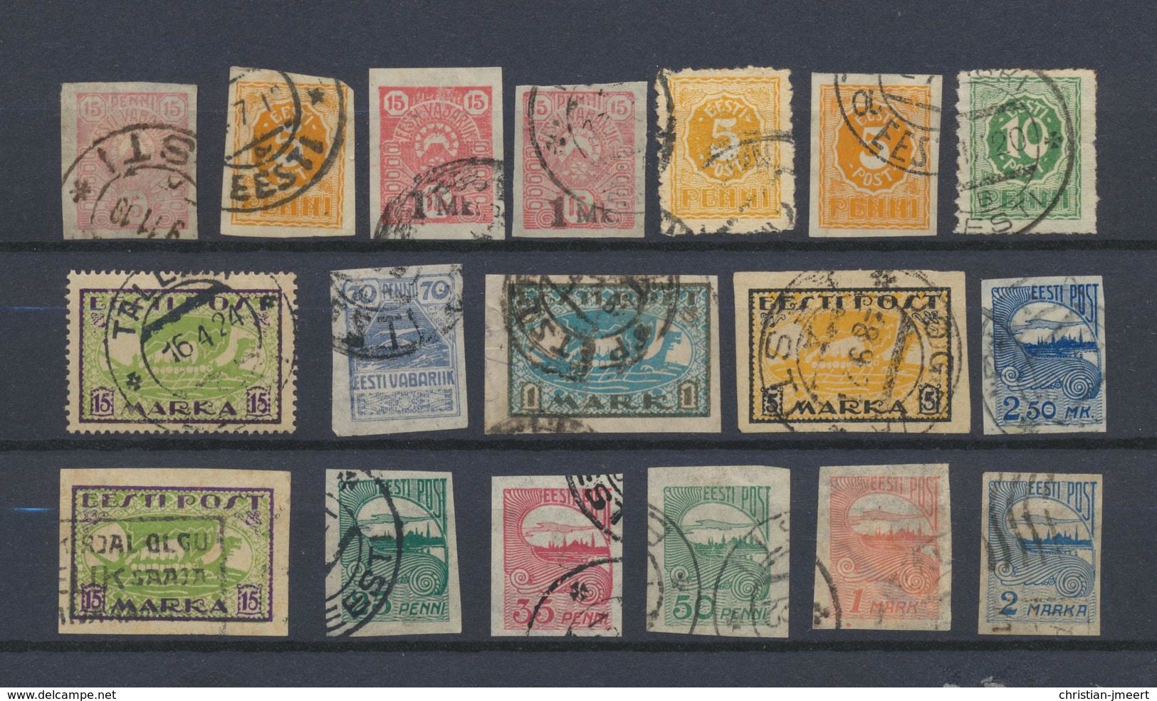 ESTONIA - Estonie  Lot De 51 Timbres Oblitérés  Cachets à La Main - Estonia