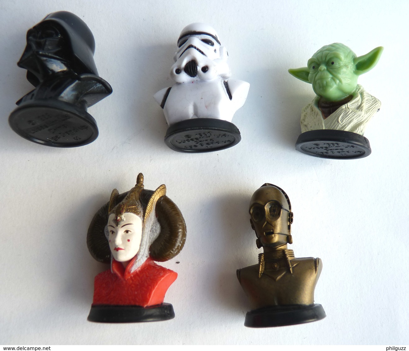 Serie LOT De 5 BUSTES STAR WARS 1999 DARK VADOR AMIDALIA C3PO YODA STORMTROOPER - Episode I