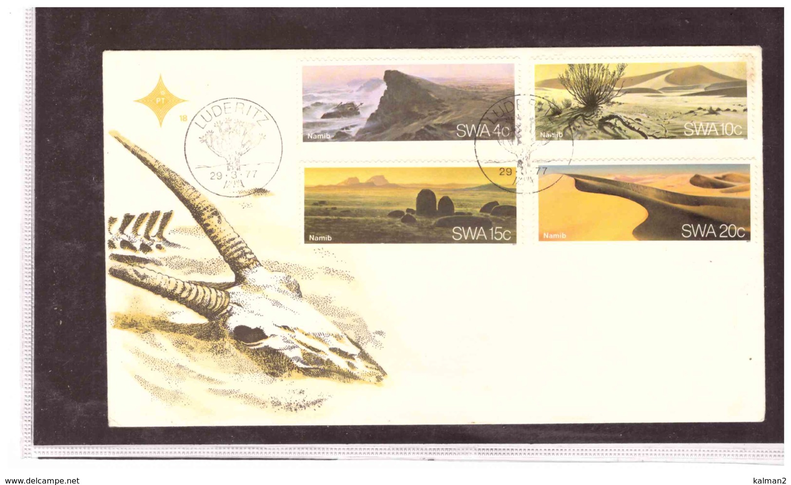 TEM10136-    S.W.A.     /   FDC  Y&T.  Nr.   372/375 - Afrique Du Sud-Ouest (1923-1990)