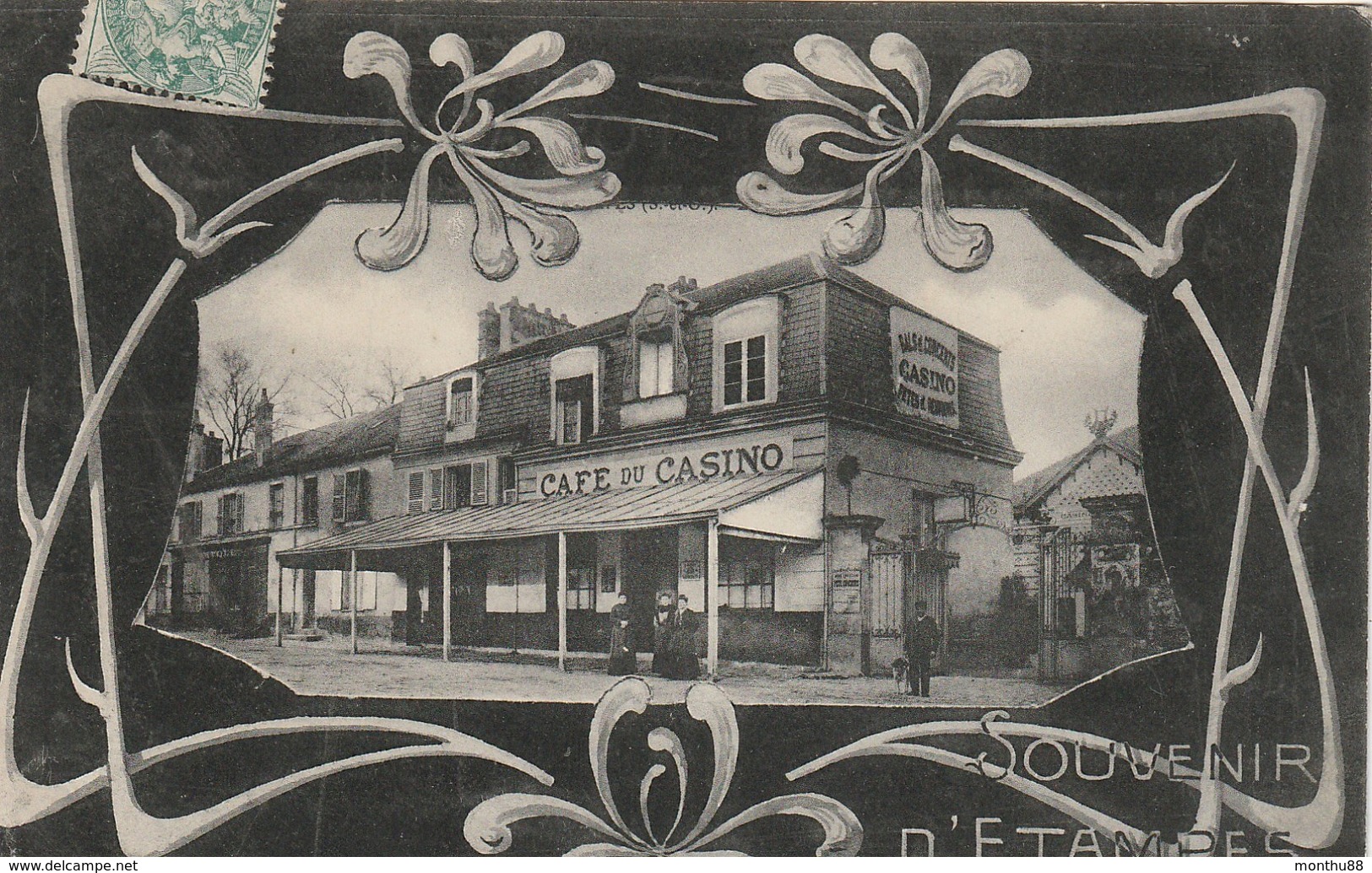 CPA 91 (Essonne) ETAMPES / LE CAFE DU CASINO / ANIMEE - Etampes