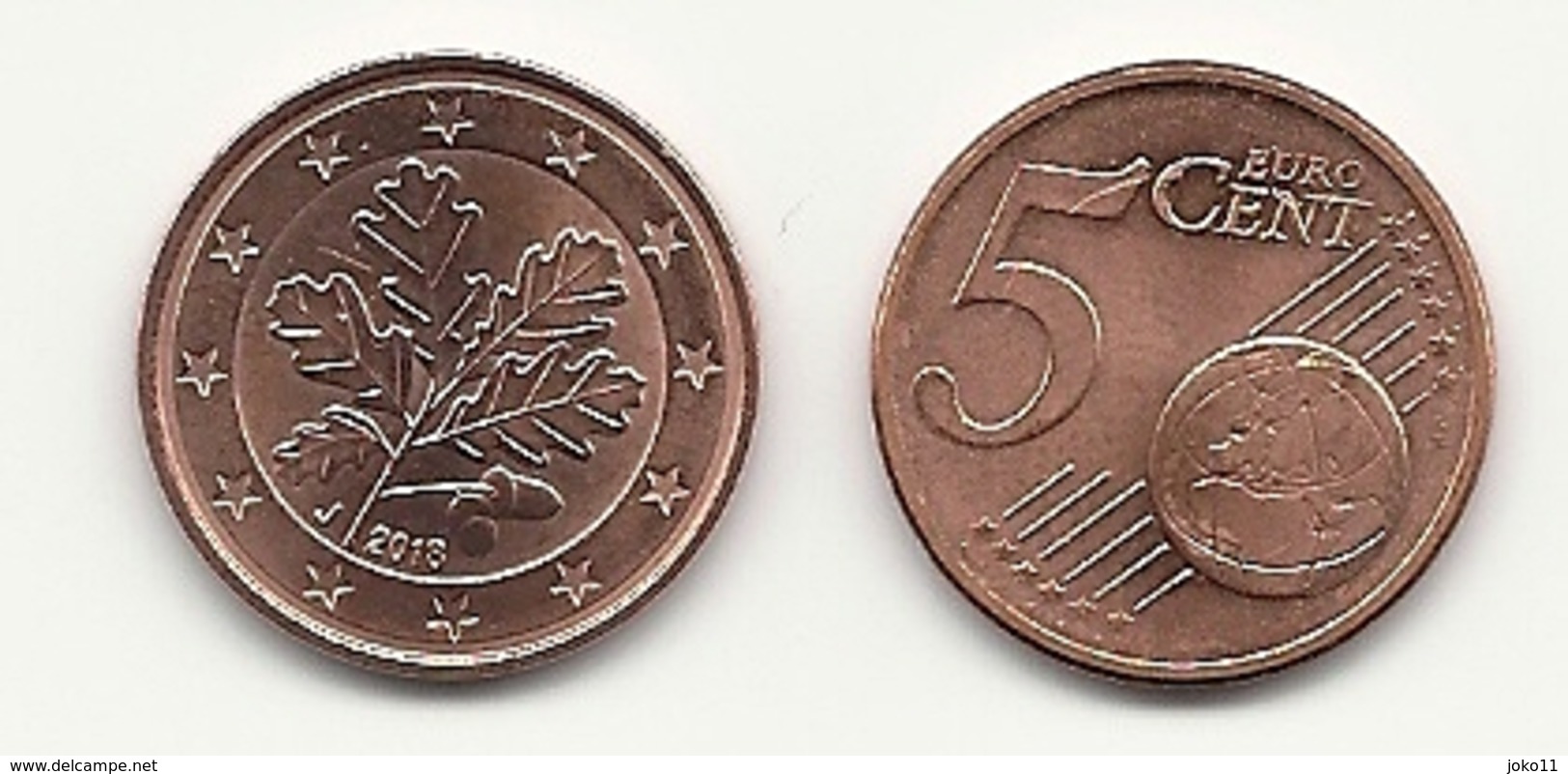 5 Cent, 2018, Prägestätte (J) Vz, Sehr Gut Erhaltene Umlaufmünzen - Deutschland