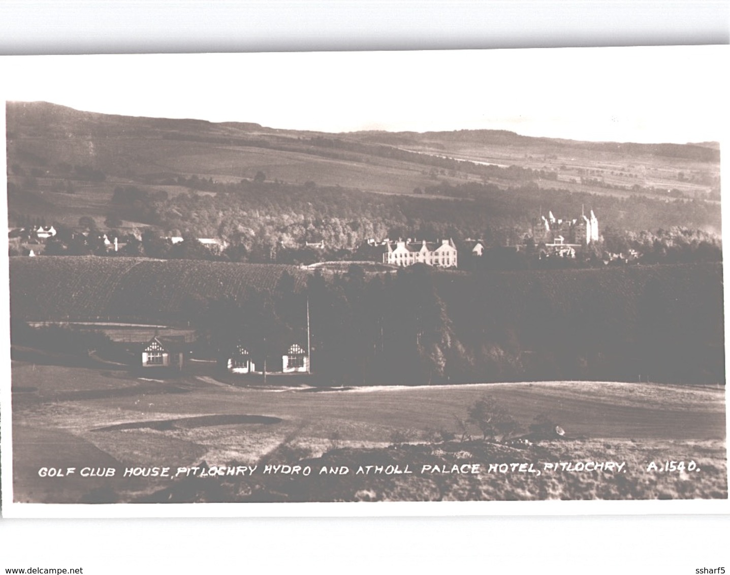 GOLF CLUB Pitlochry Hydro And Atholl Palace Hotel Real Photo C. 1910 - Perthshire
