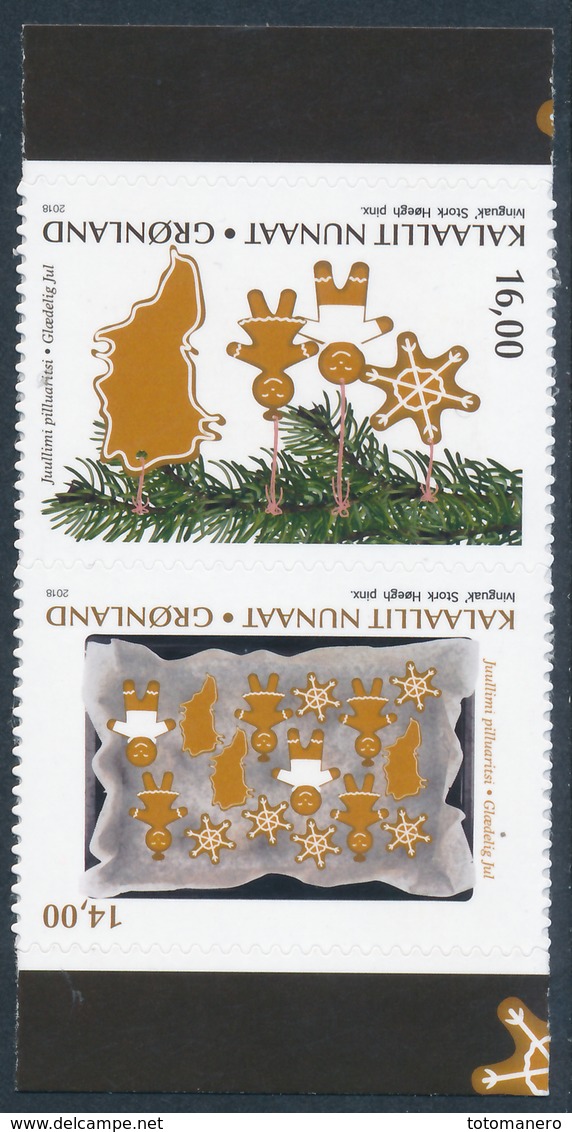 GREENLAND/Grönland 2018 Christmas, Set From Booklet**adhesive - Nuovi