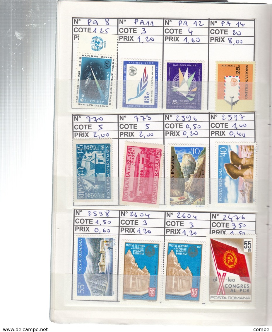 VIEUX CARNET CIRCULATION. TIMBRES NEUFS**,  DANMARK, UN, ROMANA, NORGE, CCCP 19 SCANS