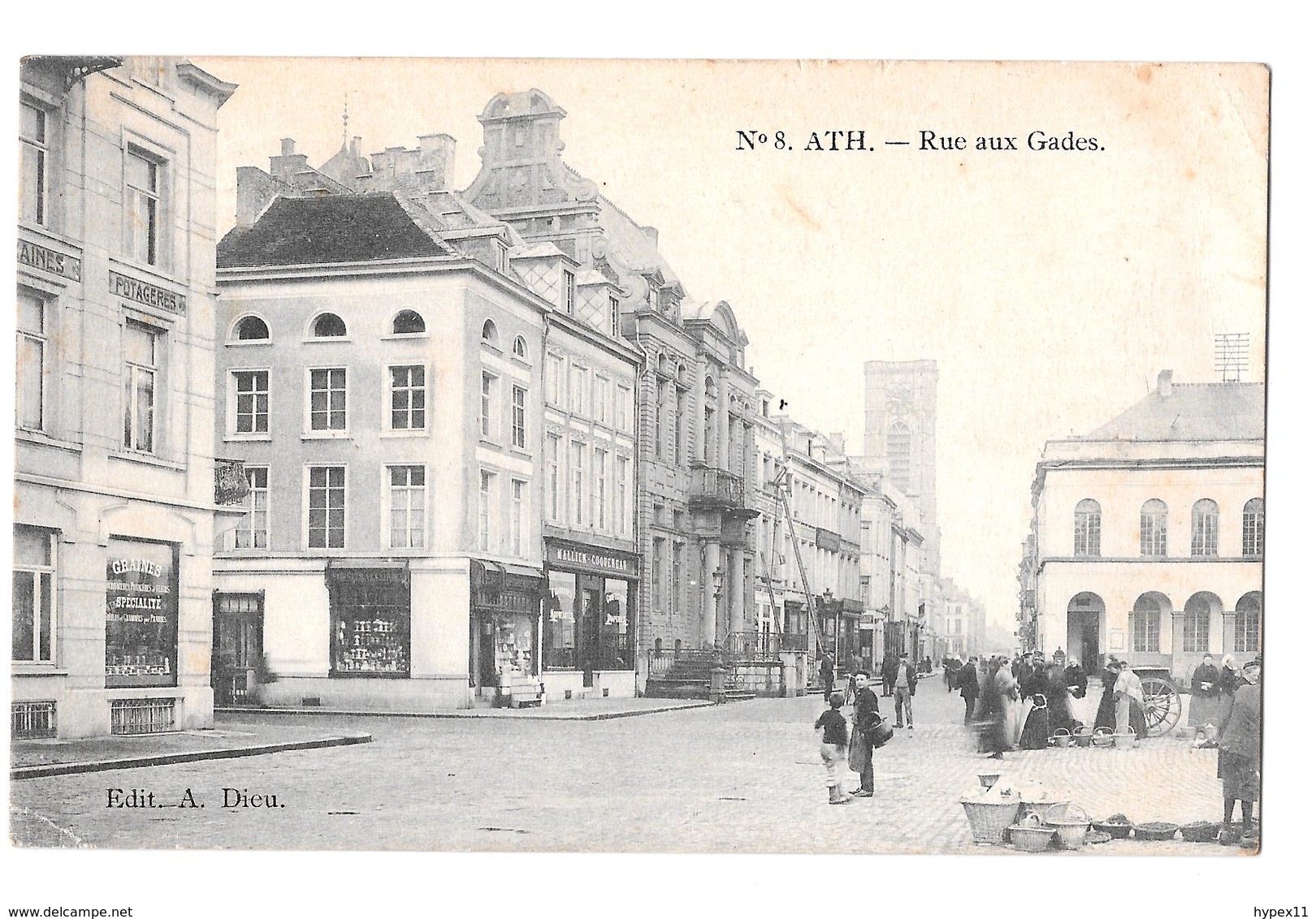 Ath (numéro 8) Rue Aux Gades édit A. Dieu 1919 Voir Cachet Spécial Rebaix Marcovici - Ath