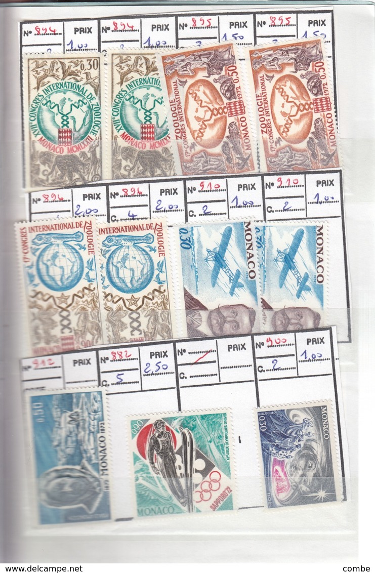 VIEUX CARNET CIRCULATION. TIMBRES  NEUFS**,  MONACO  13 SCANS