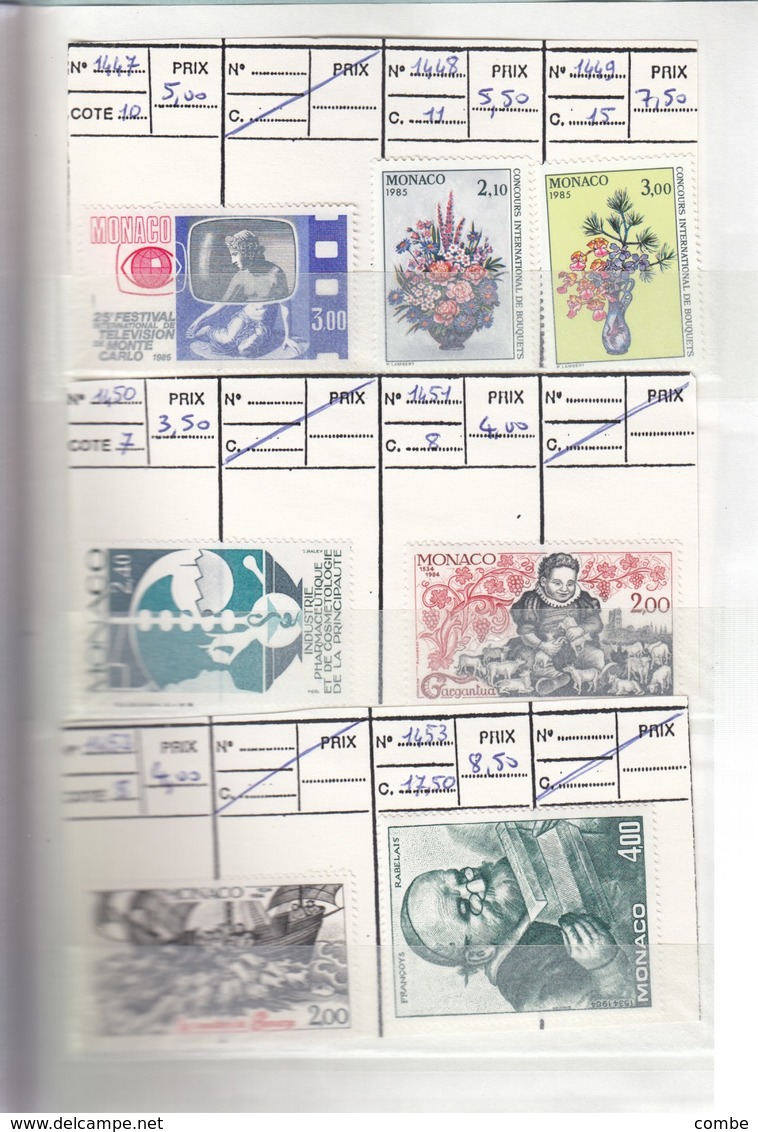 VIEUX CARNET CIRCULATION. TIMBRES  NEUFS**,  MONACO  17 SCANS