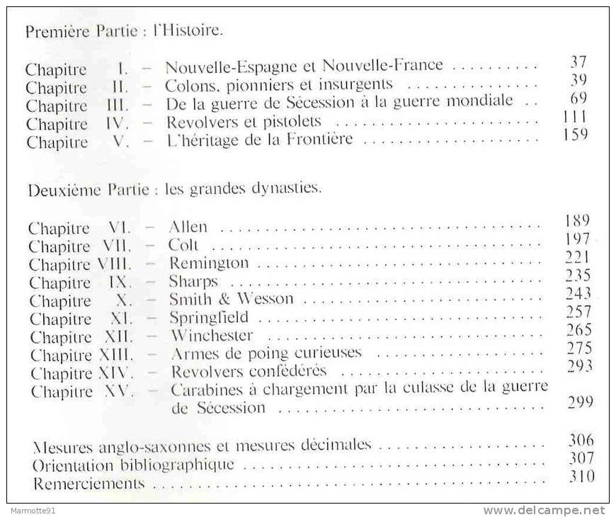 ARMES FEU AMERICAINES USA  VENNER GUIDE PISTOLET REVOLVER FUSIL CARABINE COLT REMINGTON WINCHESTER - Français