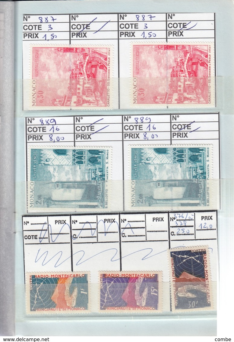 VIEUX CARNET CIRCULATION. TIMBRES   NEUFS** ET OBLITERES,  MONACO ANDORRE  15 SCANS - Collections (sans Albums)