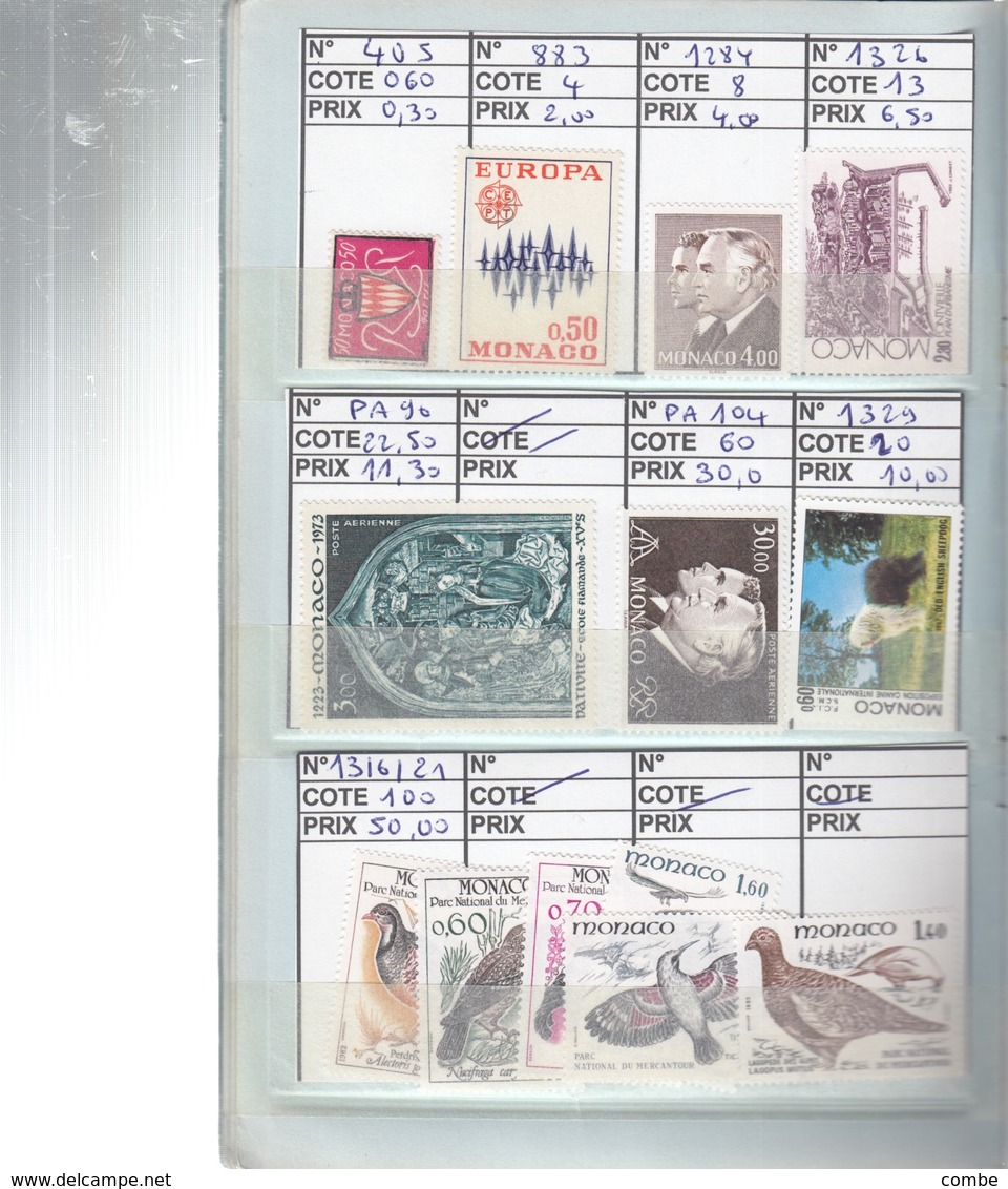 VIEUX CARNET CIRCULATION. TIMBRES   NEUFS** ET OBLITERES,  MONACO ANDORRE  15 SCANS