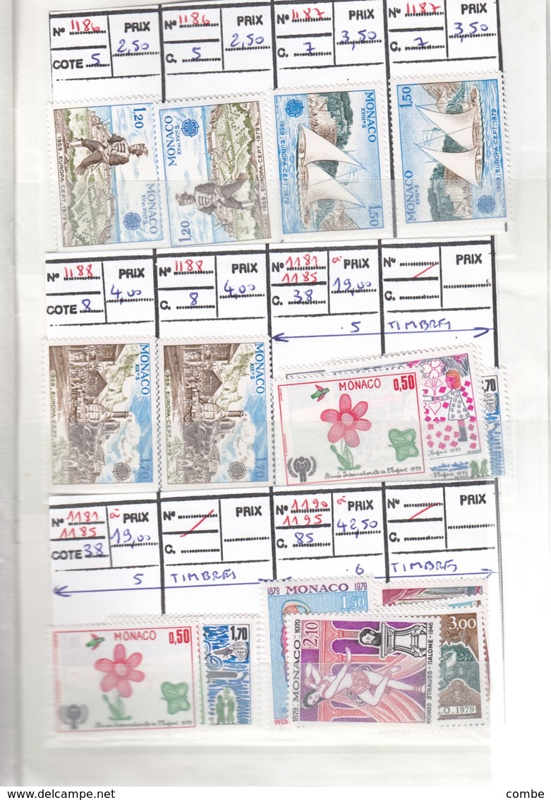 VIEUX CARNET CIRCULATION. TIMBRES   NEUFS** ,  MONACO ANDORRE  13 SCANS