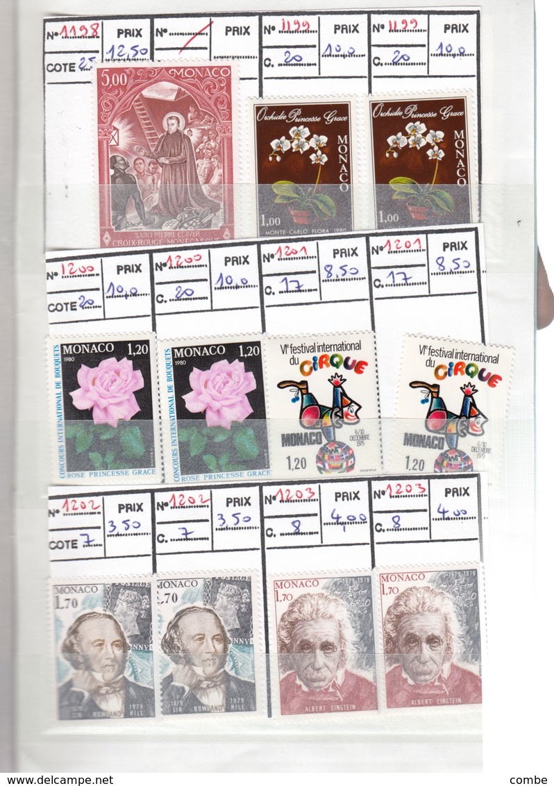 VIEUX CARNET CIRCULATION. TIMBRES   NEUFS** ,  MONACO ANDORRE  13 SCANS