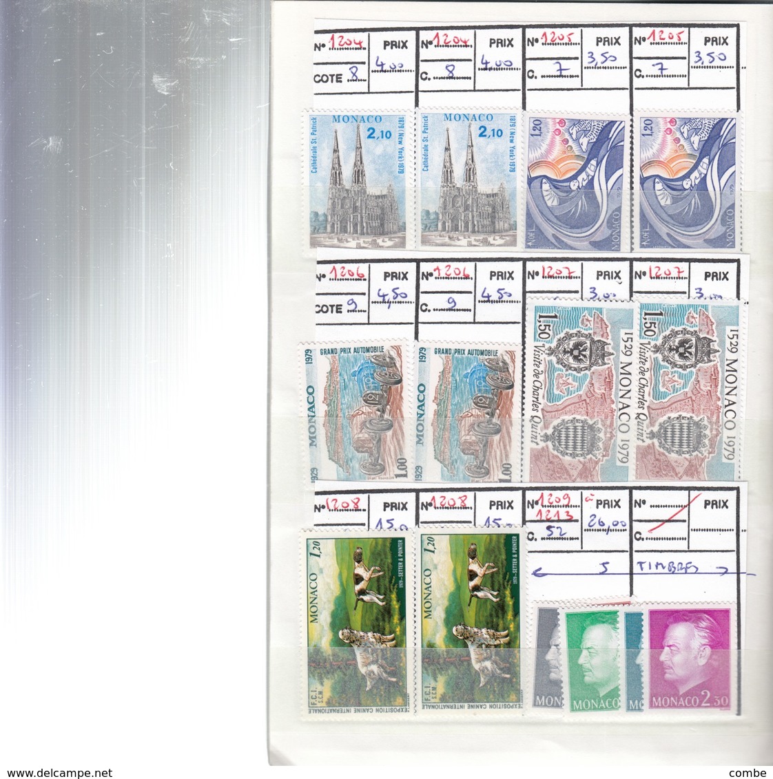 VIEUX CARNET CIRCULATION. TIMBRES   NEUFS** ,  MONACO ANDORRE  13 SCANS