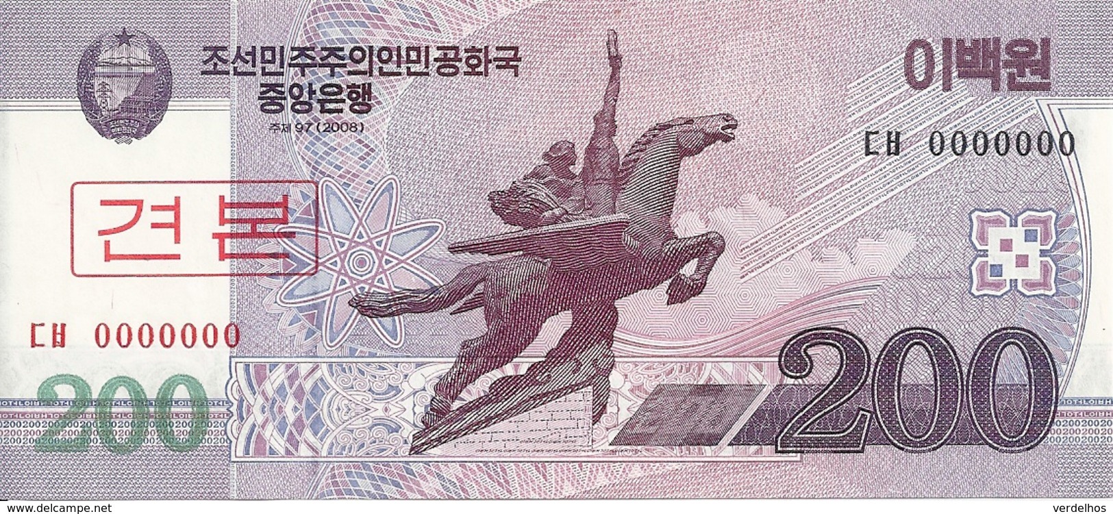 COREE DU NORD 200 WON 2008 UNC P 62 S - Korea, North