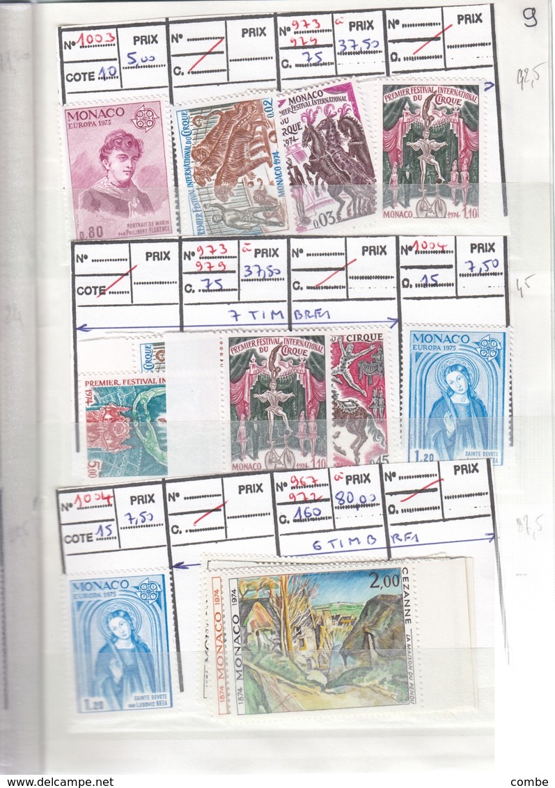 VIEUX CARNET CIRCULATION. TIMBRES   NEUFS** ,  MONACO ANDORRE  13 SCANS