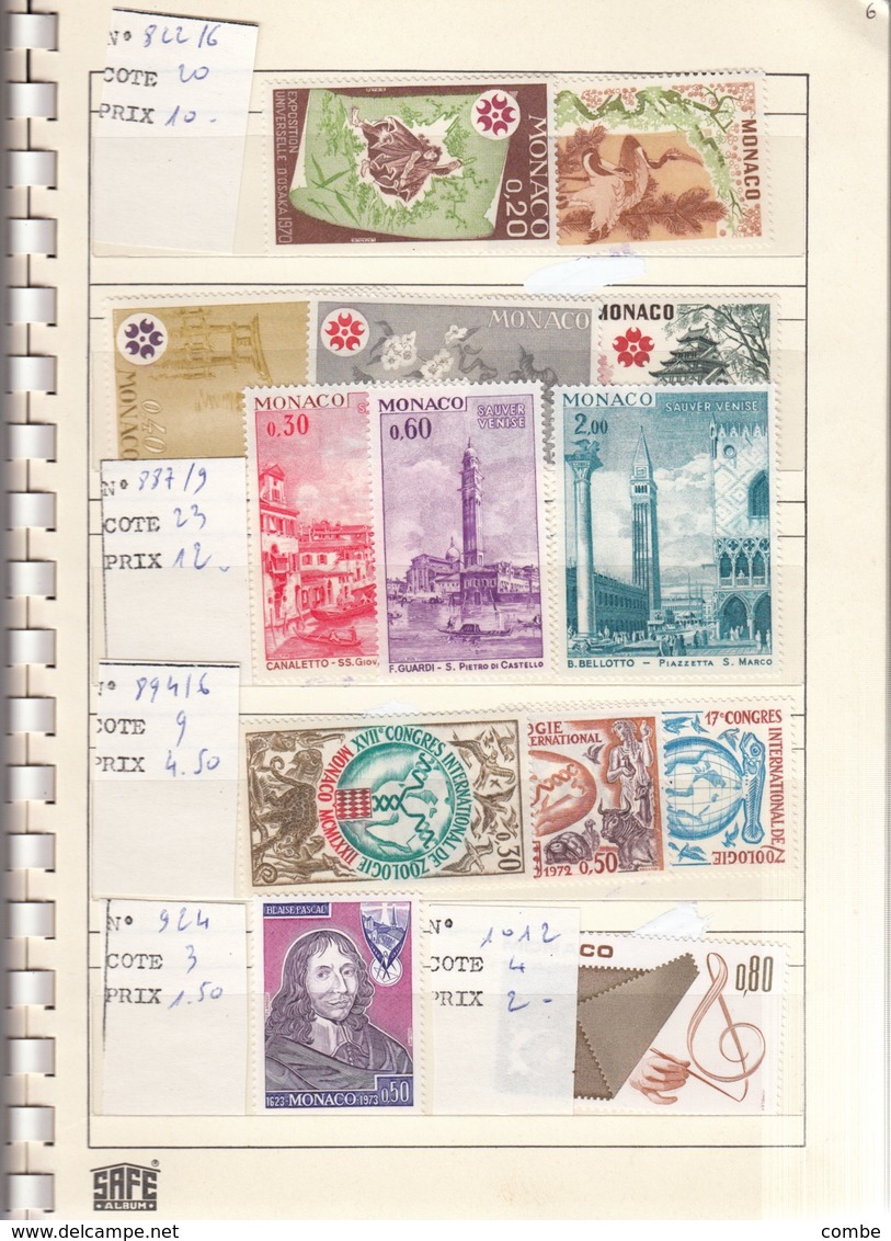 VIEUX CARNET CIRCULATION SAFE. TIMBRES   NEUFS** ,  MONACO ANDORRE  11 SCANS