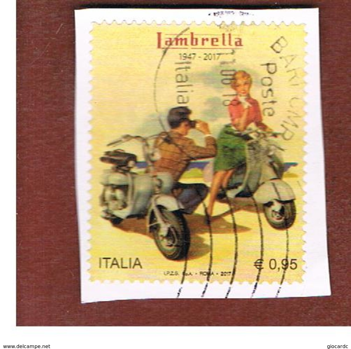 ITALIA REPUBBLICA  -   2017  LA LAMBRETTA    -   USATO  ° - 2011-20: Oblitérés