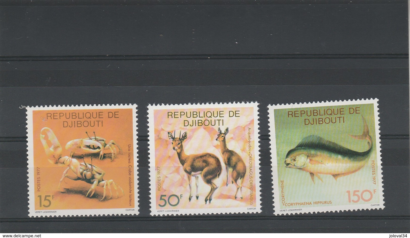 Djibouti Yvert Série 473 à 475 ** Neufs Sans Charnière - Animaux Insectes  Poissons - Djibouti (1977-...)