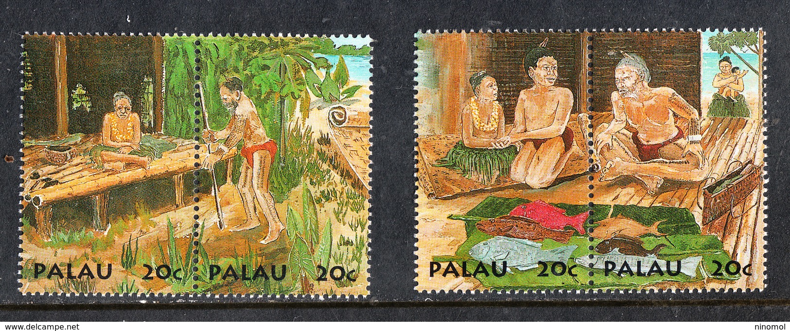 Palau - 1994. Nascita Di Un Bebé Con Famiglia Di Anziani. Birth Of A Baby With An Elderly Family. MNH - Contes, Fables & Légendes