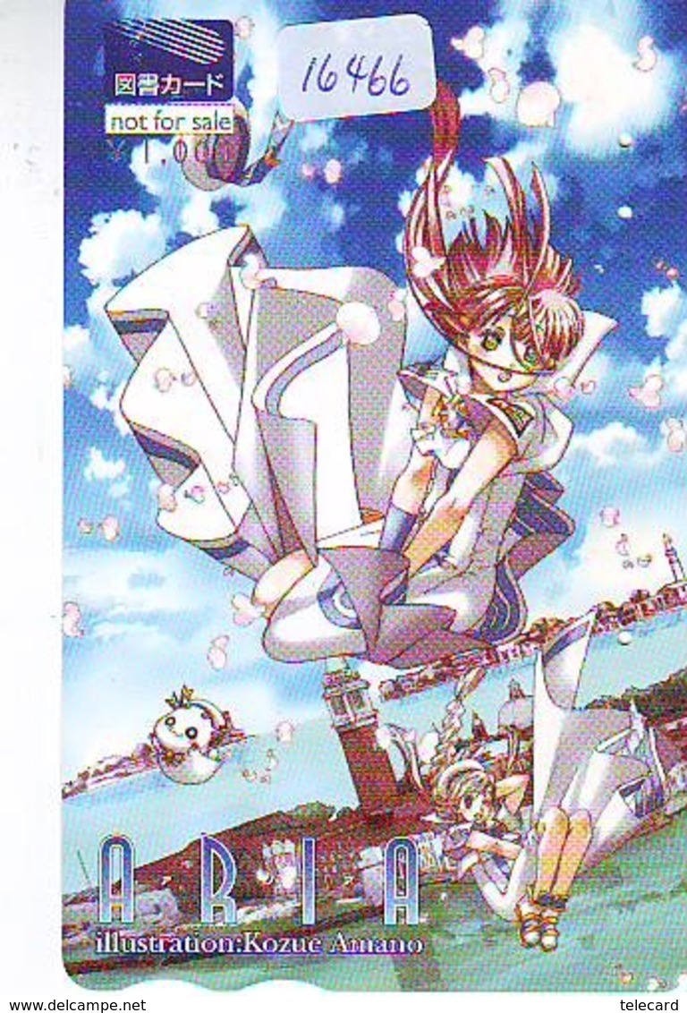 Carte Prépayée Japon * MANGA *  ARIA By KOZUE AMANO (16.466)  COMIC * ANIME  Japan Prepaid Card CINEMA * FILM - Comics
