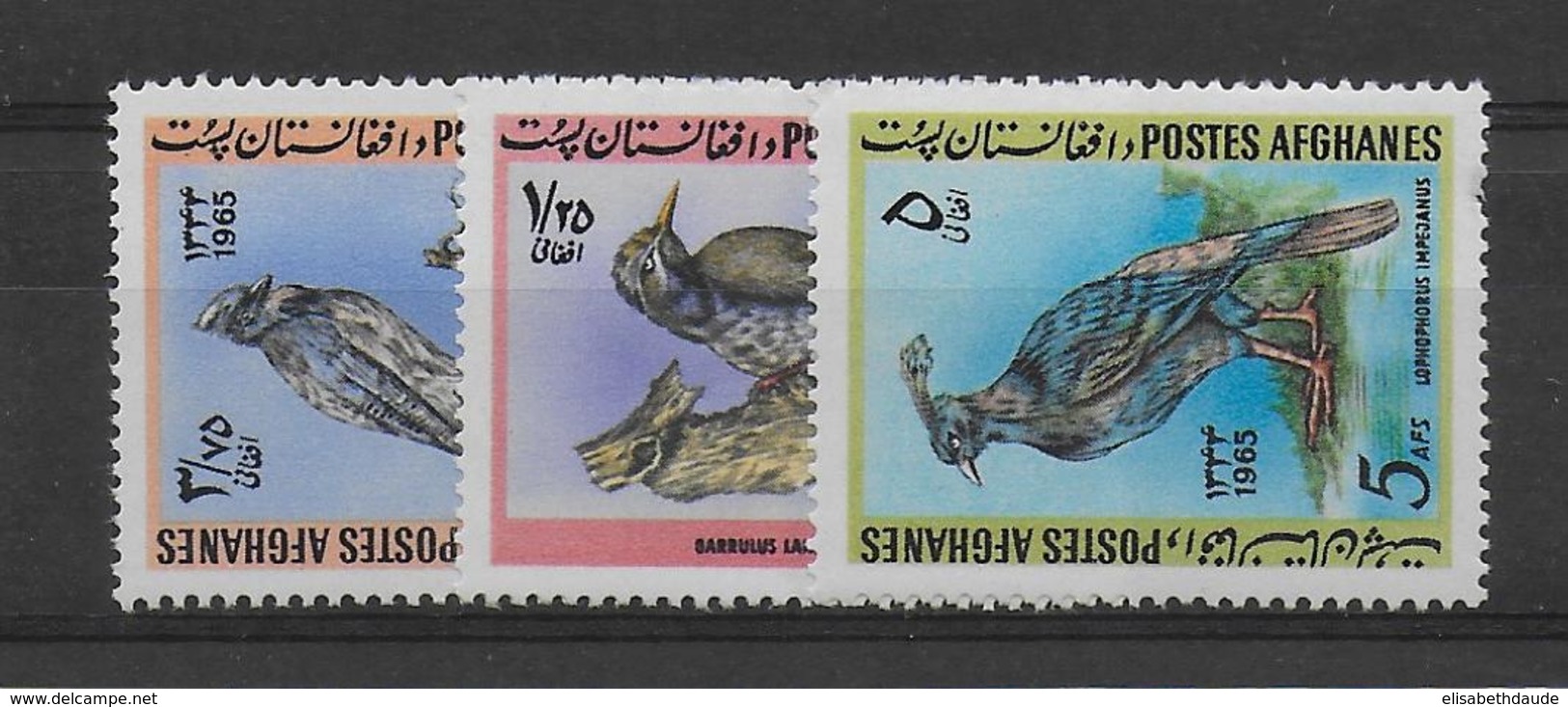 AFGHANISTAN - OISEAUX - YVERT N° 786/788 ** MNH - COTE = 12 EUR. - - Afghanistan