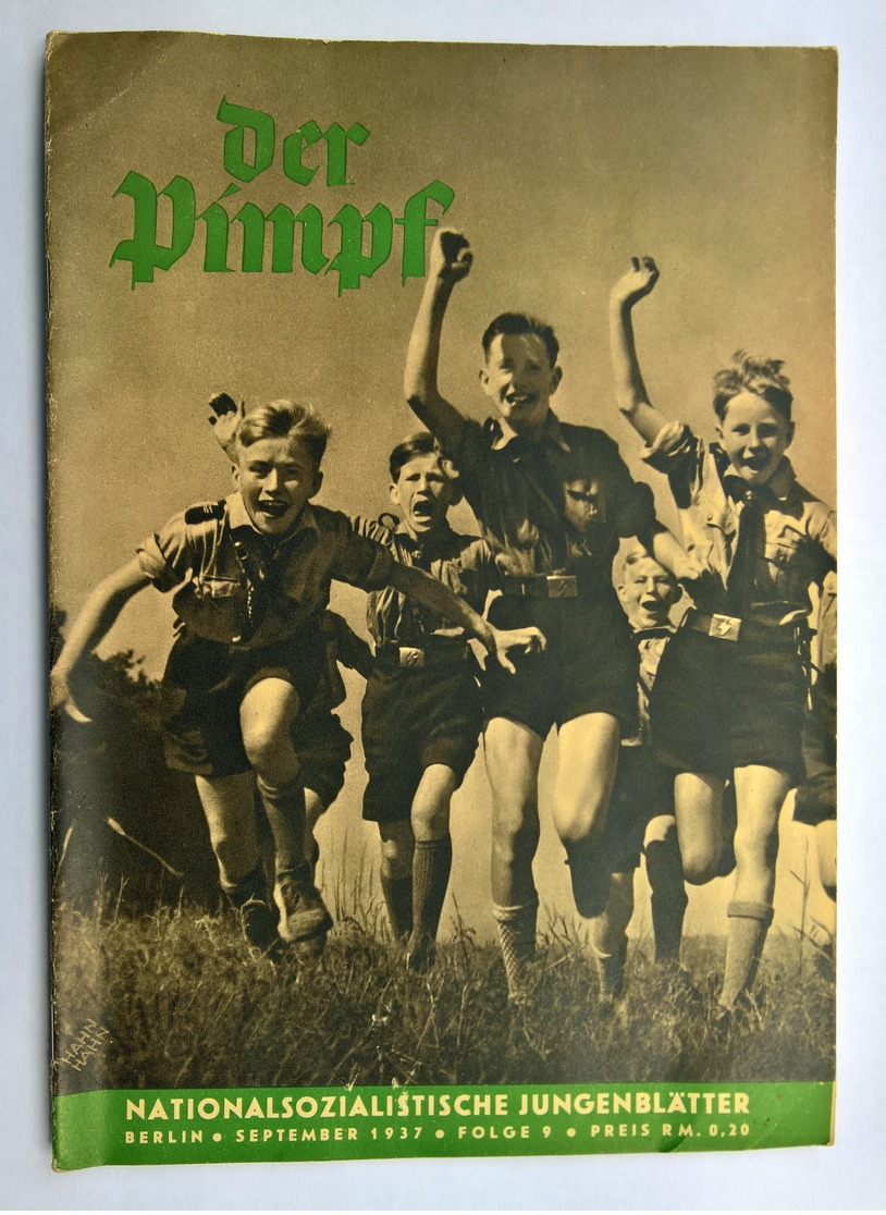 Giornalino - Rivista D'epoca Nazista "DER PIMPF" Nr. 9 Del 09.1937 Per Ragazzi Della HITLERJUGEND (GERMANIA WW2) - Documenti
