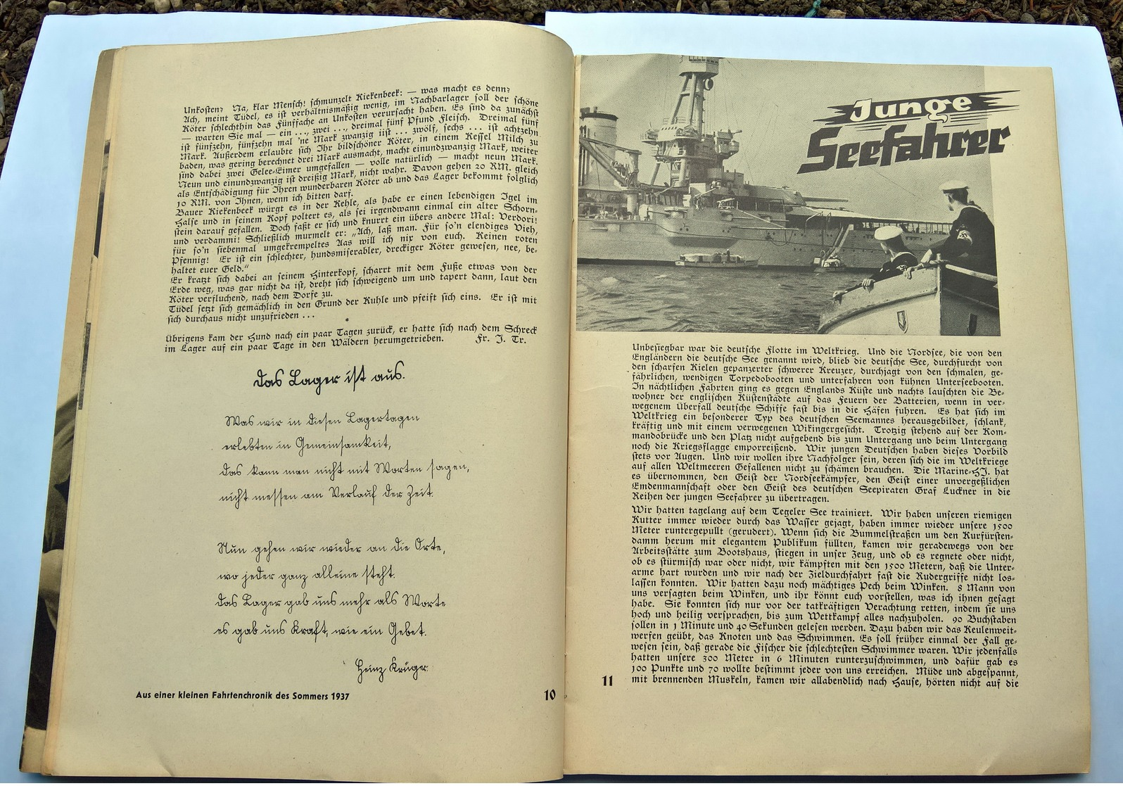 Giornalino - rivista d'epoca nazista "DER PIMPF" nr. 9 del 09.1937 per ragazzi della HITLERJUGEND (GERMANIA WW2)