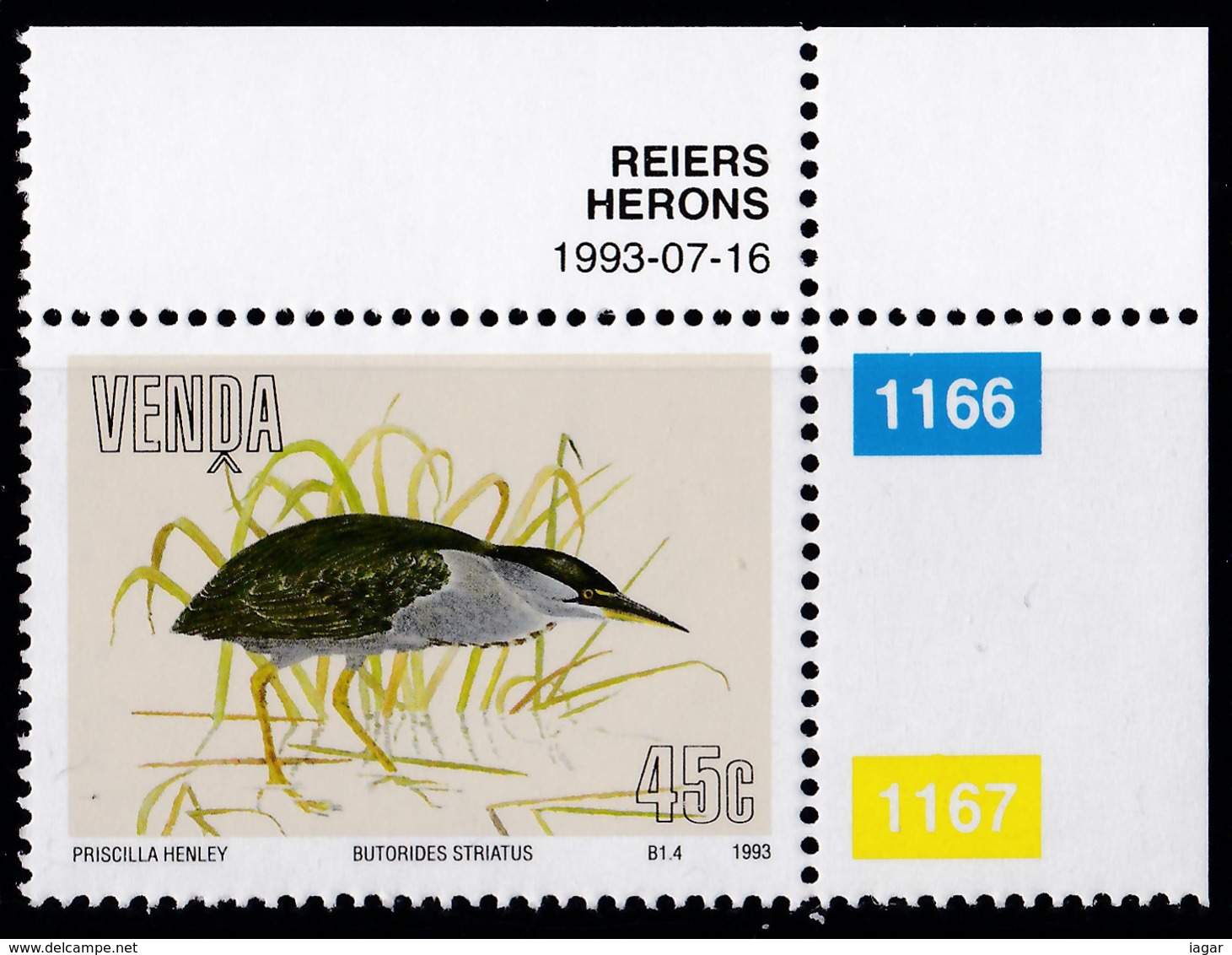 THEMATIC SEA BIRDS (CORNER SET)  - VENDA (SOUTH AFRICA) - Albatro & Uccelli Marini