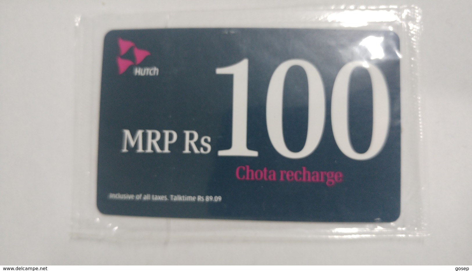 India-hutch Prepiad Chota Recharge-(7d)-(mrp Rs.100)-(1.10.2007)-card-mint+1 Card Prepiad Free - Indien