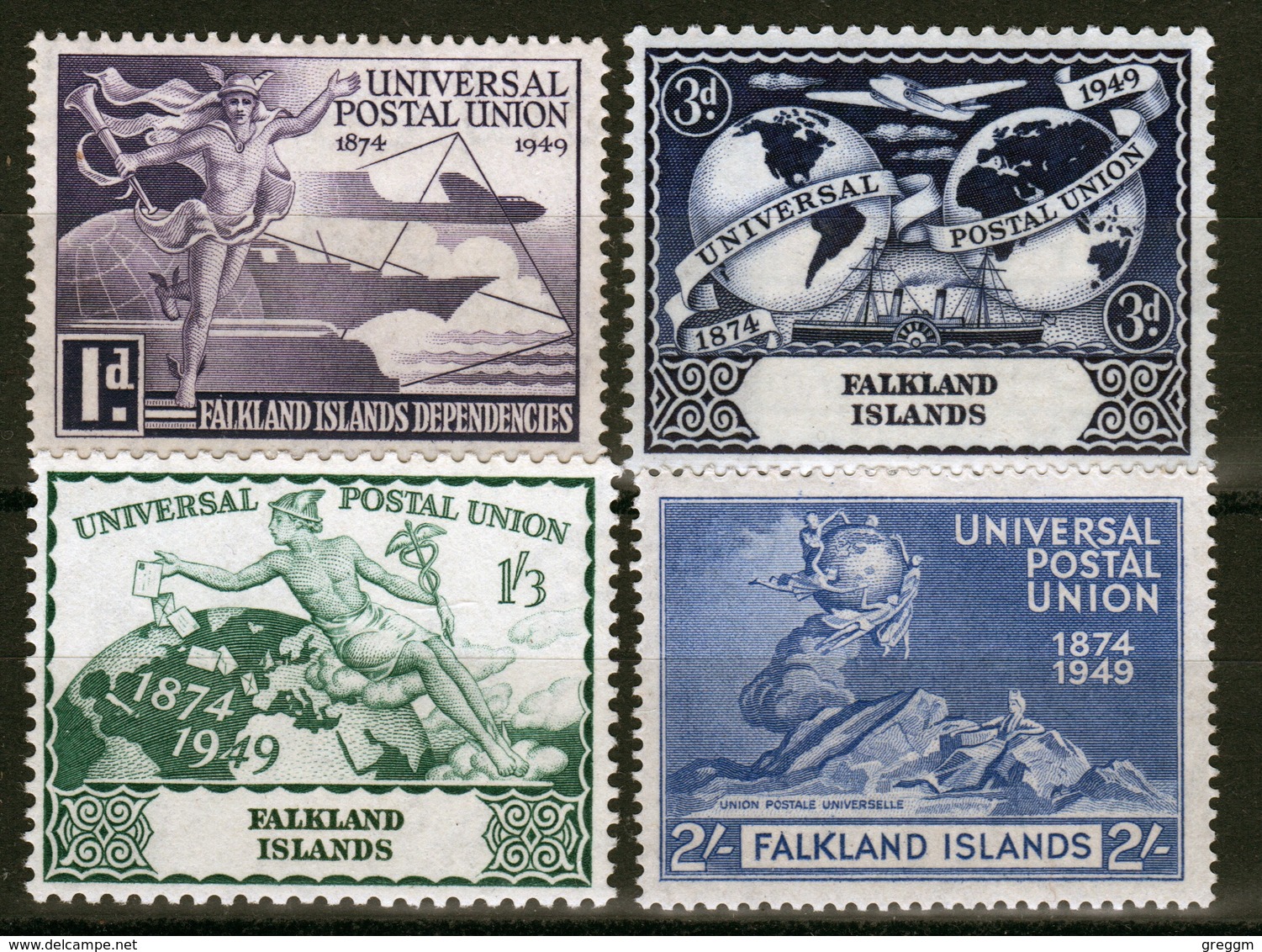 Falkland Islands George VI Universal Postal Union Set From 1949 - Falkland Islands