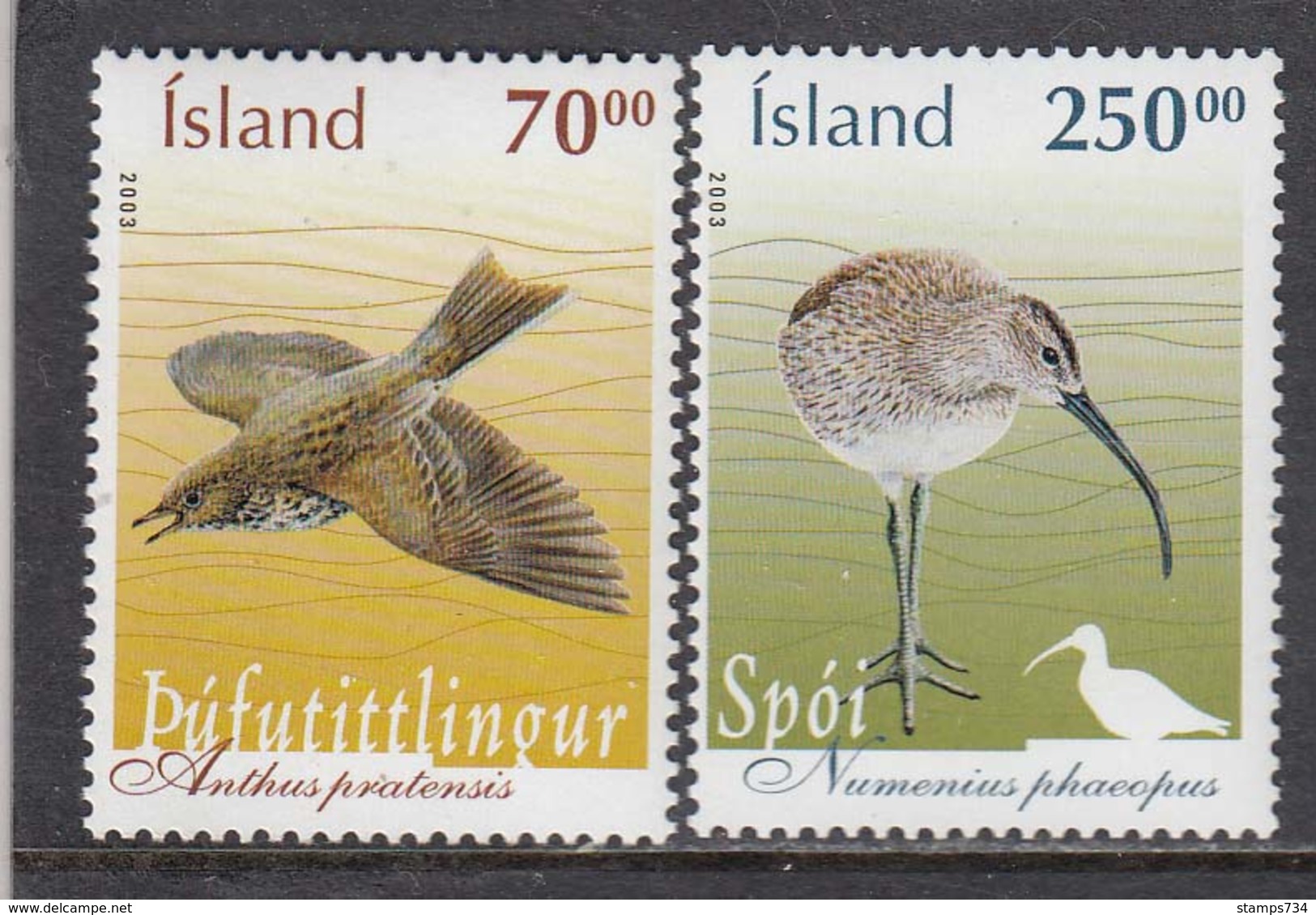 Iceland 2003 - Birds, Mi-Nr. 1042/43, MNH** - Neufs