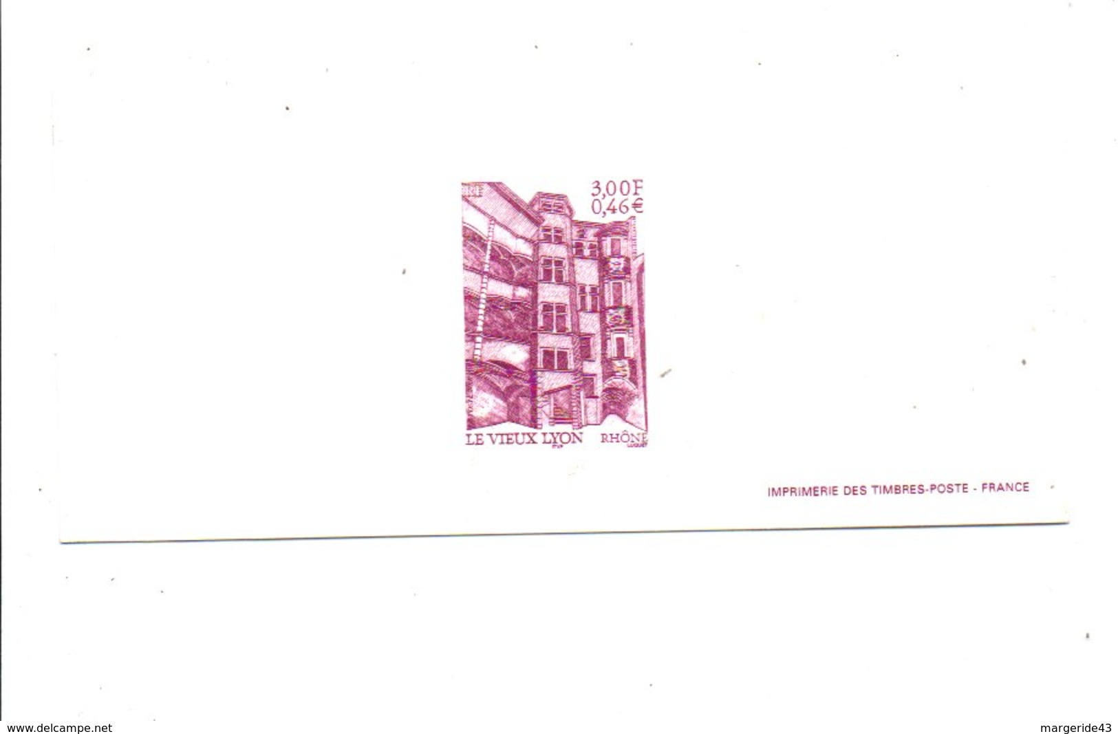GRAVURE DU TP N°3390 LYON - Documents Of Postal Services