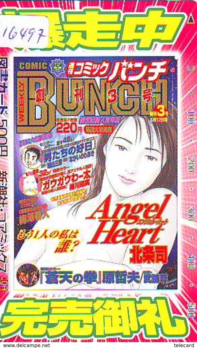 Télécarte Japon * MANGA * BUNCH * ANGEL HEART  (16.497)  COMIC * ANIME  Japan PHONECARD CINEMA * FILM - Cómics