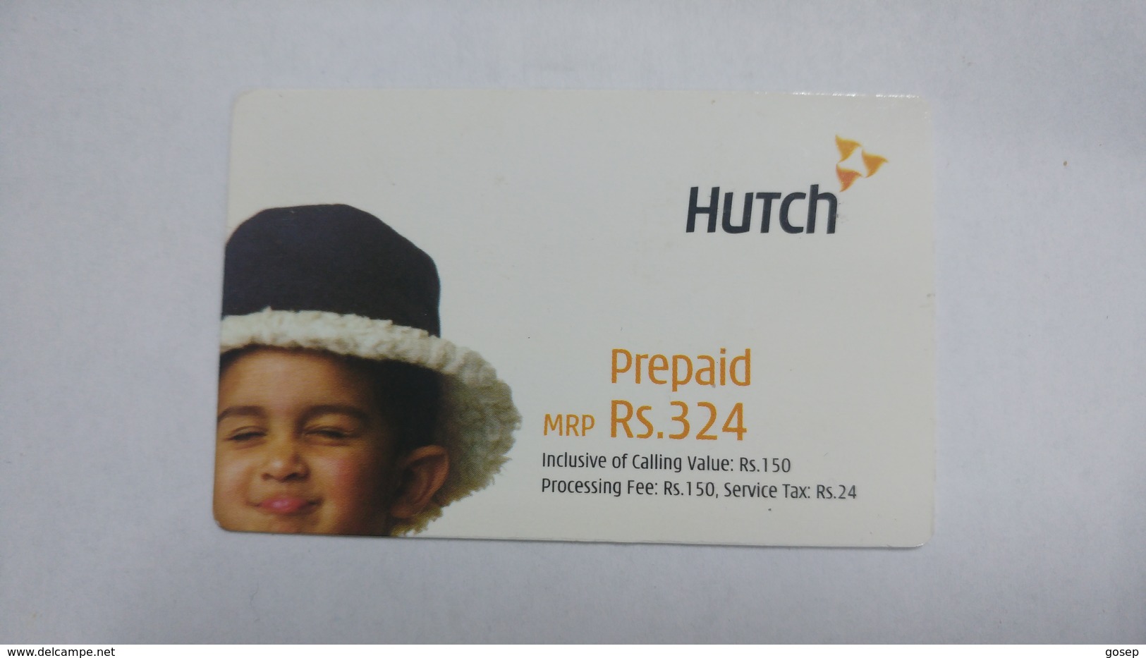 India-hutch Prepiad-(11h)-prepiad-(rs.324)-(31/12/2004)-prepiad Card-used+1 Card Prepiad Free - India