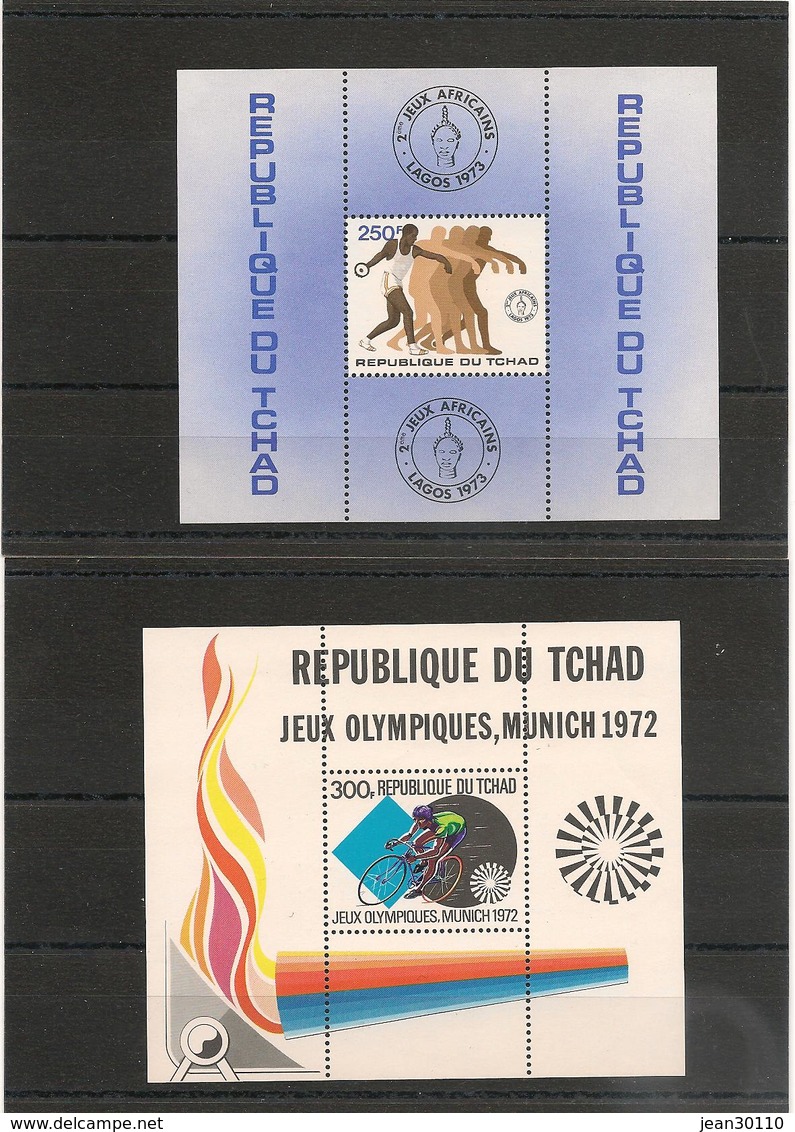 TCHAD Sports   Années 1972/73  Bloc . N° Y/T : 13/14** - Chad (1960-...)