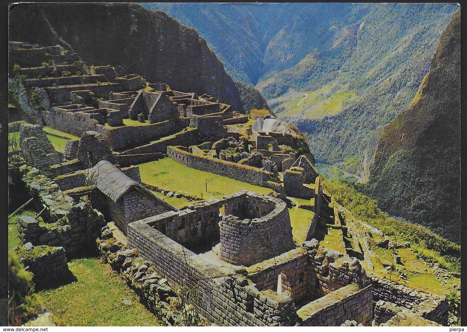 PERU' - TORREON DE MACHUPICCHU - CUSCO - VIAGGIATA FRANCOBOLLO ASPORTATO - Perù