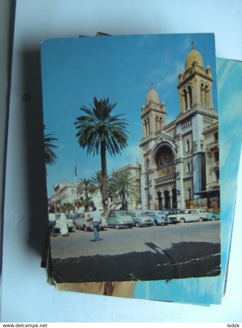 Tunesië Tunisie Tunesia Tunis Cathédrale Auto - Tunesië