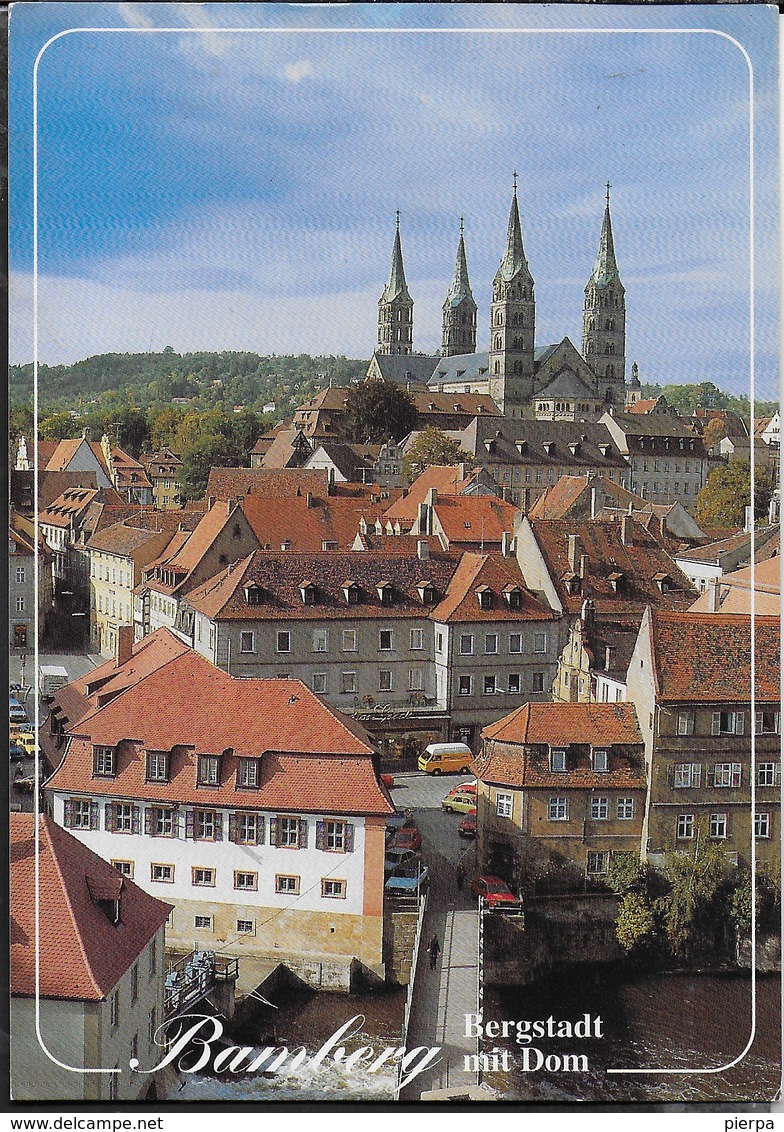 GERMANY - BAMBERG - PANORAMA SUI TETTI - VIAGGIATA 1997 - ANNULLO A TARGHETTA - Bamberg