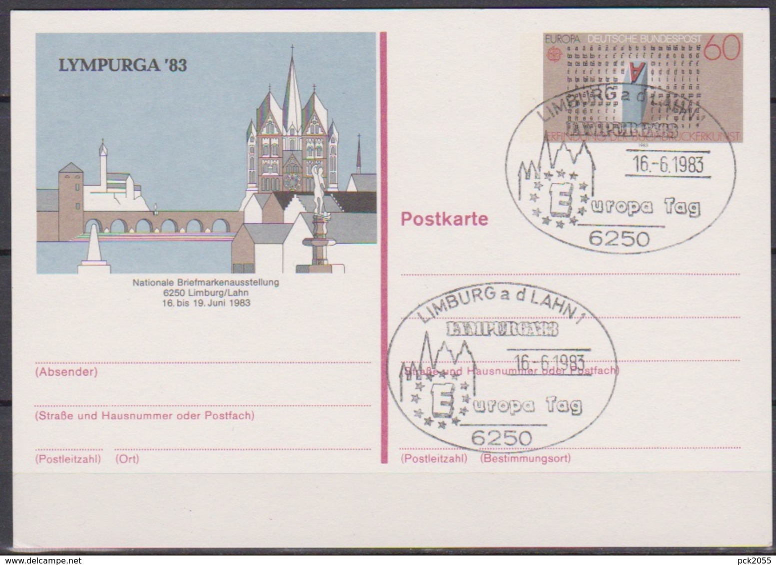 BRD Ganzsache 1983 PSo 8  LYMPURGA 83 Limburg SST. Limburg ( D 1113)  Günstige Versandkosten - Postkarten - Gebraucht
